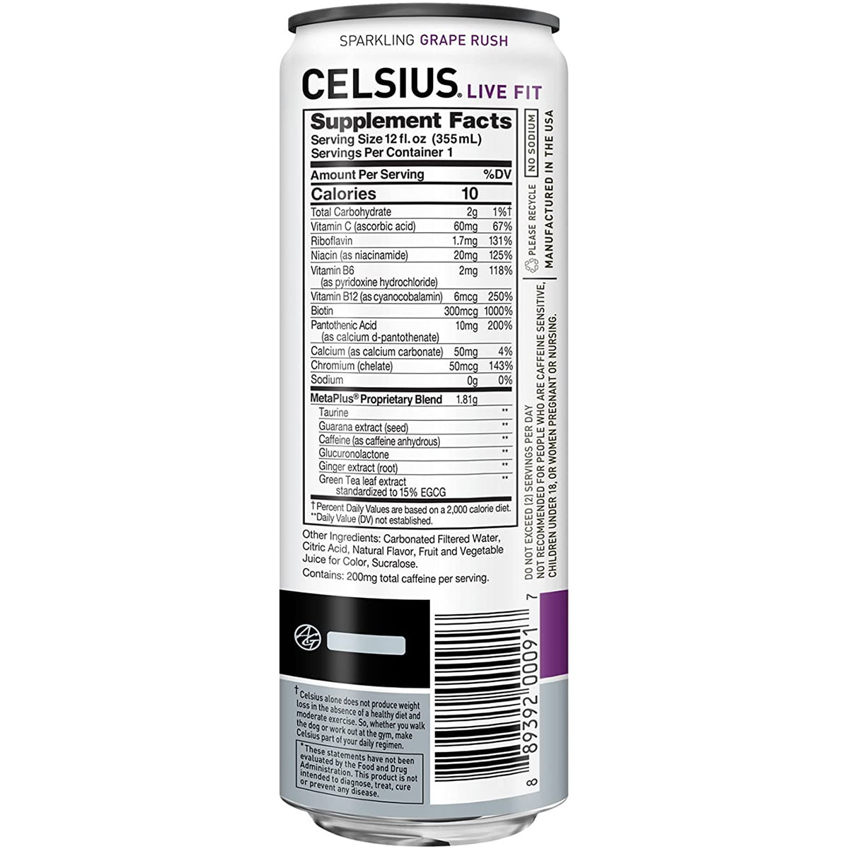 CELSIUS Sparkling Grape Rush, Functional Essential Energy Drink 12 Fl Oz (Pack of 12) - Celsius - Nimbus Distributors - wholesale and distributors in United States