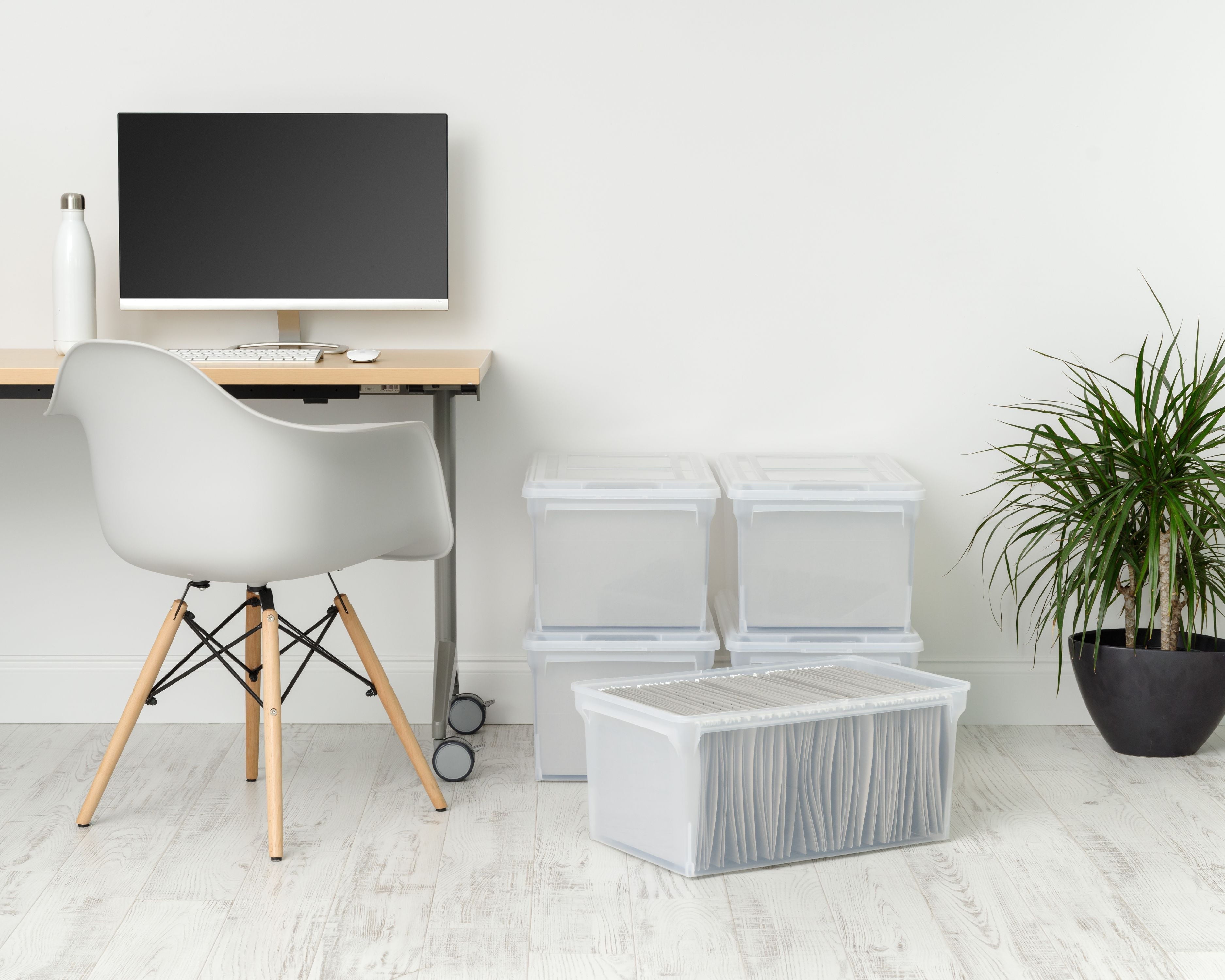 IRIS USA, Letter Size Split-Lid File Storage Box, Clear - IRIS - Nimbus Distributors - wholesale and distributors in United States