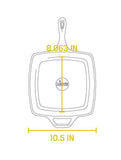 Lodge Cast Iron 10.5" Seasoned Square Grill Pan - Lodge - Nimbus Distributors - wholesale and distributors in United States