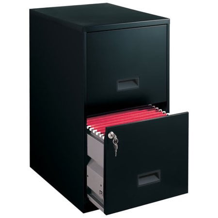 Filing Cabinet 2-Drawer Steel File Cabinet with Lock, Black - Space Solutions - Nimbus Distributors - wholesale and distributors in United States