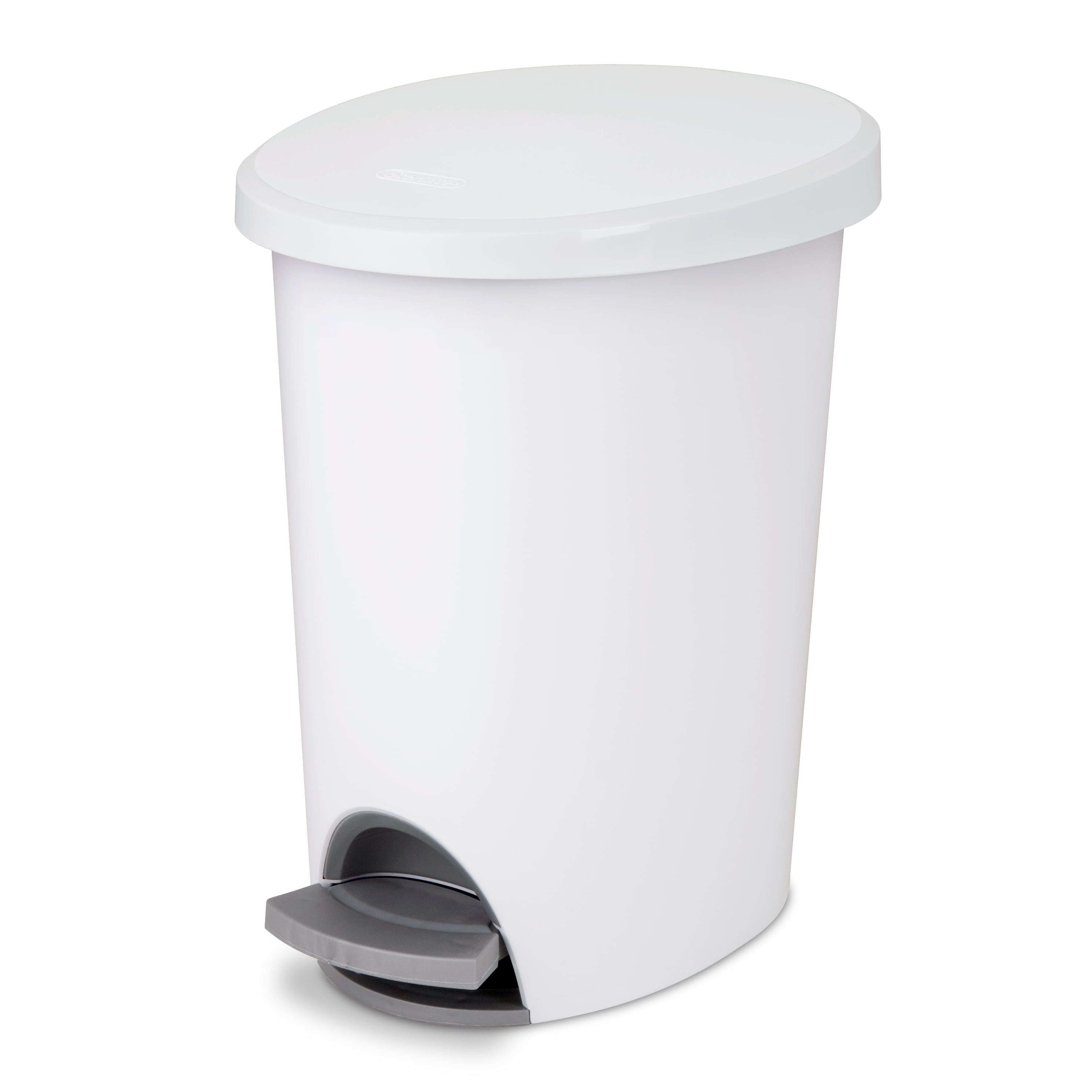 Sterilite 2.6 gal Plastic Ultra™ Step On Bathroom Trash Can, White - Sterilite - Nimbus Distributors - wholesale and distributors in United States