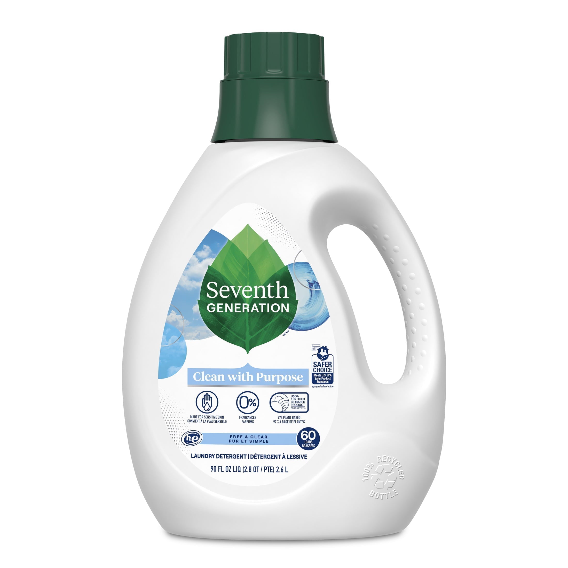 Seventh Generation Free & Clear Liquid Laundry Detergent 90 oz, 1 Count - Seventh Generation - Nimbus Distributors - wholesale and distributors in United States