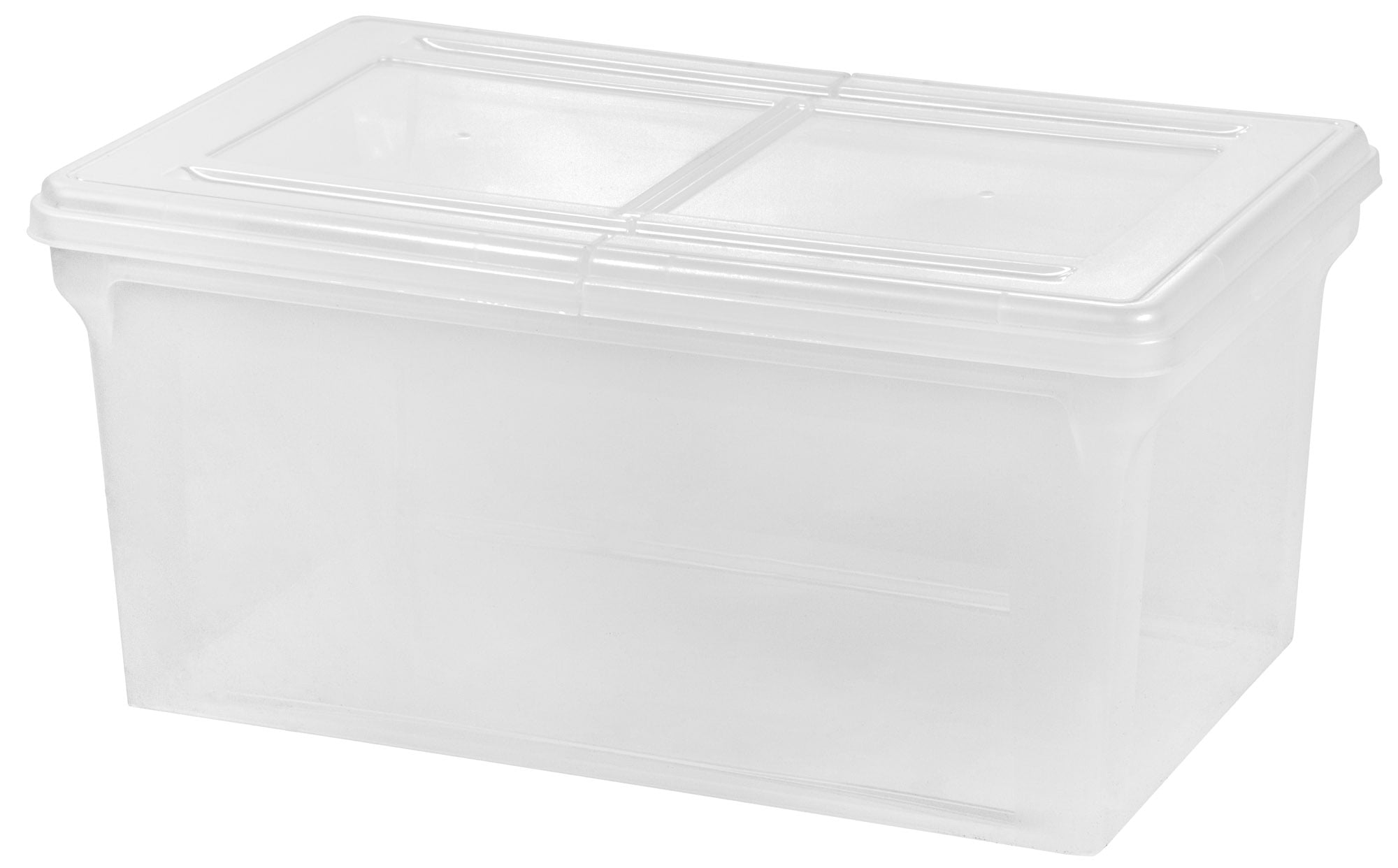 IRIS USA, Letter Size Split-Lid File Storage Box, Clear - IRIS - Nimbus Distributors - wholesale and distributors in United States