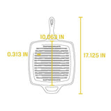 Lodge Cast Iron 10.5" Seasoned Square Grill Pan - Lodge - Nimbus Distributors - wholesale and distributors in United States