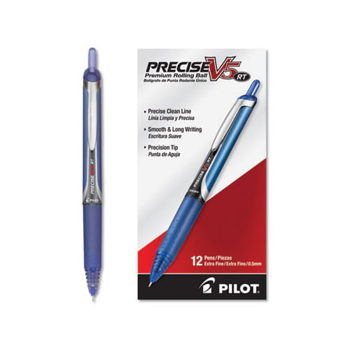 Precise V5RT Retractable Roller Ball Pen 0.5mm, Blue Ink/Barrel - Pilot - Nimbus Distributors - wholesale and distributors in United States