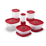 Rubbermaid EasyFindLids 40 Piece Food Storage Containers with Vented Lids Variety Set, Red - Rubbermaid - Nimbus Distributors - wholesale and distributors in United States