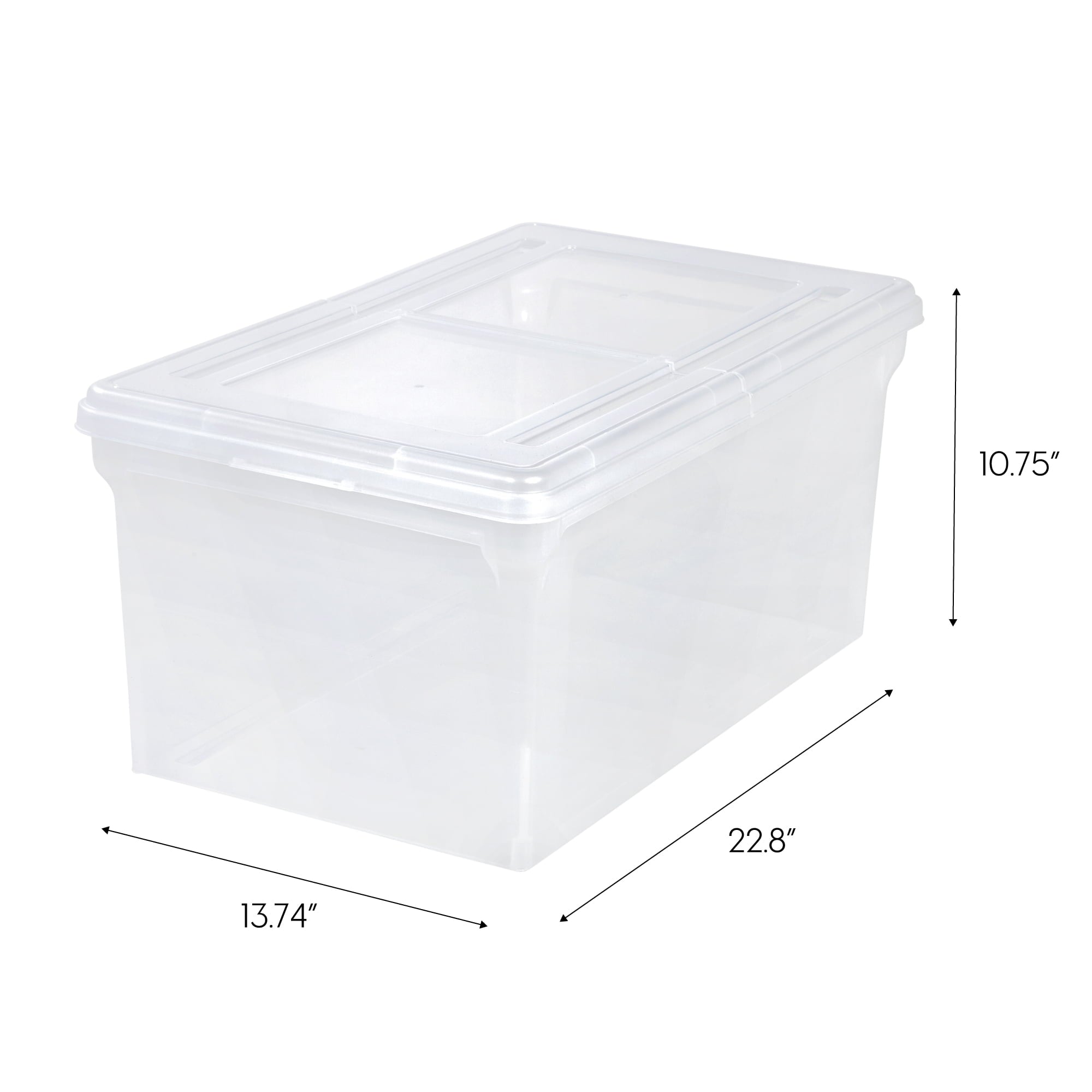 IRIS USA, Letter Size Split-Lid File Storage Box, Clear - IRIS - Nimbus Distributors - wholesale and distributors in United States
