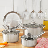 Mainstays Stainless Steel 10-Piece Cookware Set - Mainstays - Nimbus Distributors - wholesale and distributors in United States