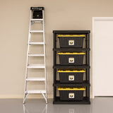 HART 5 Tier 18"x 36"x70.2" Ventilated Plastic Wall Shelf Unit, 750lb Capacity, Black HART Nimbus Distributors United States