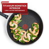 T-fal Cook & Strain Nonstick 2 Piece Fry Pan Cookware Set, 9.5 and 11 inch, Black, Dishwasher Safe - T-fal - Nimbus Distributors - wholesale and distributors in United States