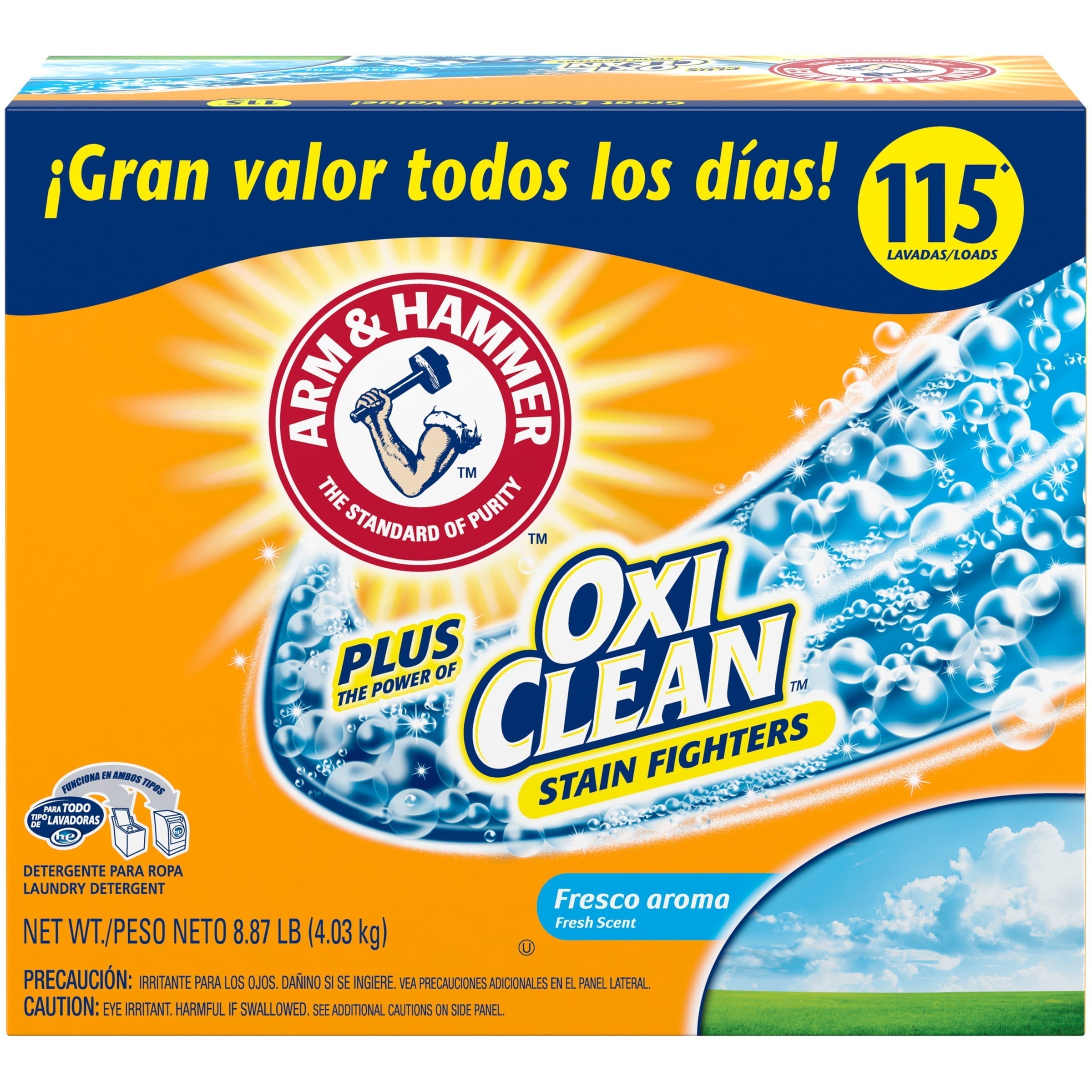 Arm Hammer Plus OxiClean Powder Laundry Detergent, Fresh Scent, 115 Loads - Arm & Hammer - Nimbus Distributors - wholesale and distributors in United States