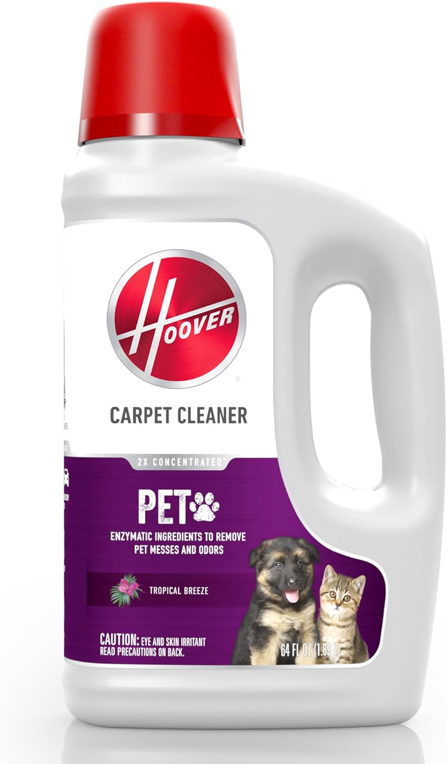 Hoover Pet Carpet Cleaner Solution, 64 oz., Tropical Breeze Scent, Deep Cleaning Carpet Shampoo Solution, Eliminates Urine Stains and Odors, Pair with Hoover Carpet Cleaner Machine - Hoover - Nimbus Distributors - wholesale and distributors in United States