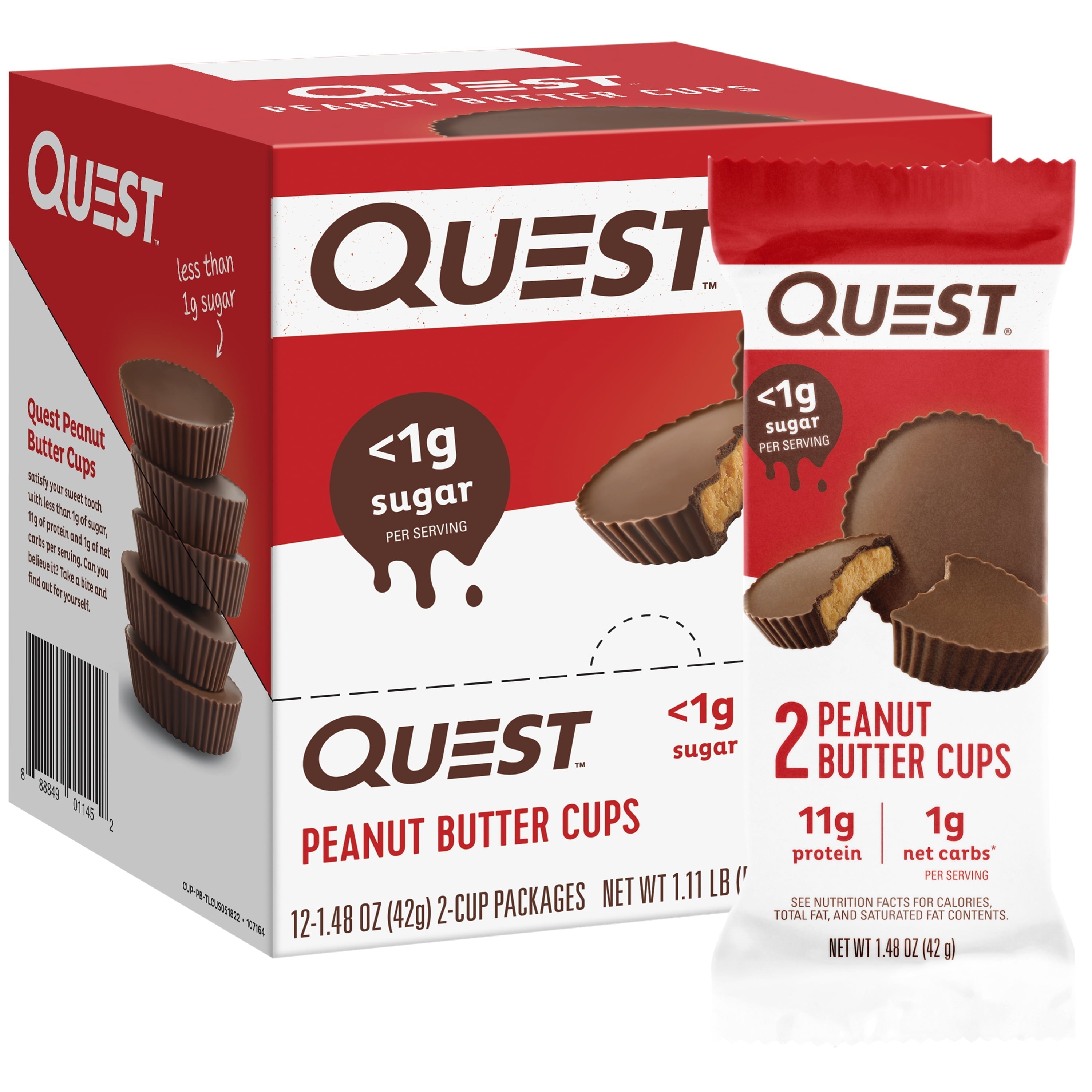 Quest Low Carb, Gluten Free, Keto Friendly, Peanut Butter Protein Cups, 12 Count - Quest Nutrition - Nimbus Distributors - wholesale and distributors in United States