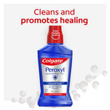 Colgate Peroxyl Mouth Sore Rinse, 1.5% Hydrogen Peroxide, Mild Mint - 500 ml, 16.9 fl.oz. - Colgate - Nimbus Distributors - wholesale and distributors in United States