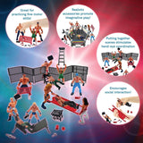ToyVelt 32-Piece Wrestling Toys for Kids - Wrestler Warriors Toys with Ring & Realistic Accessories - Fun Miniature Fighting Action Figures - ToyVelt - Nimbus Distributors - wholesale and distributors in United States