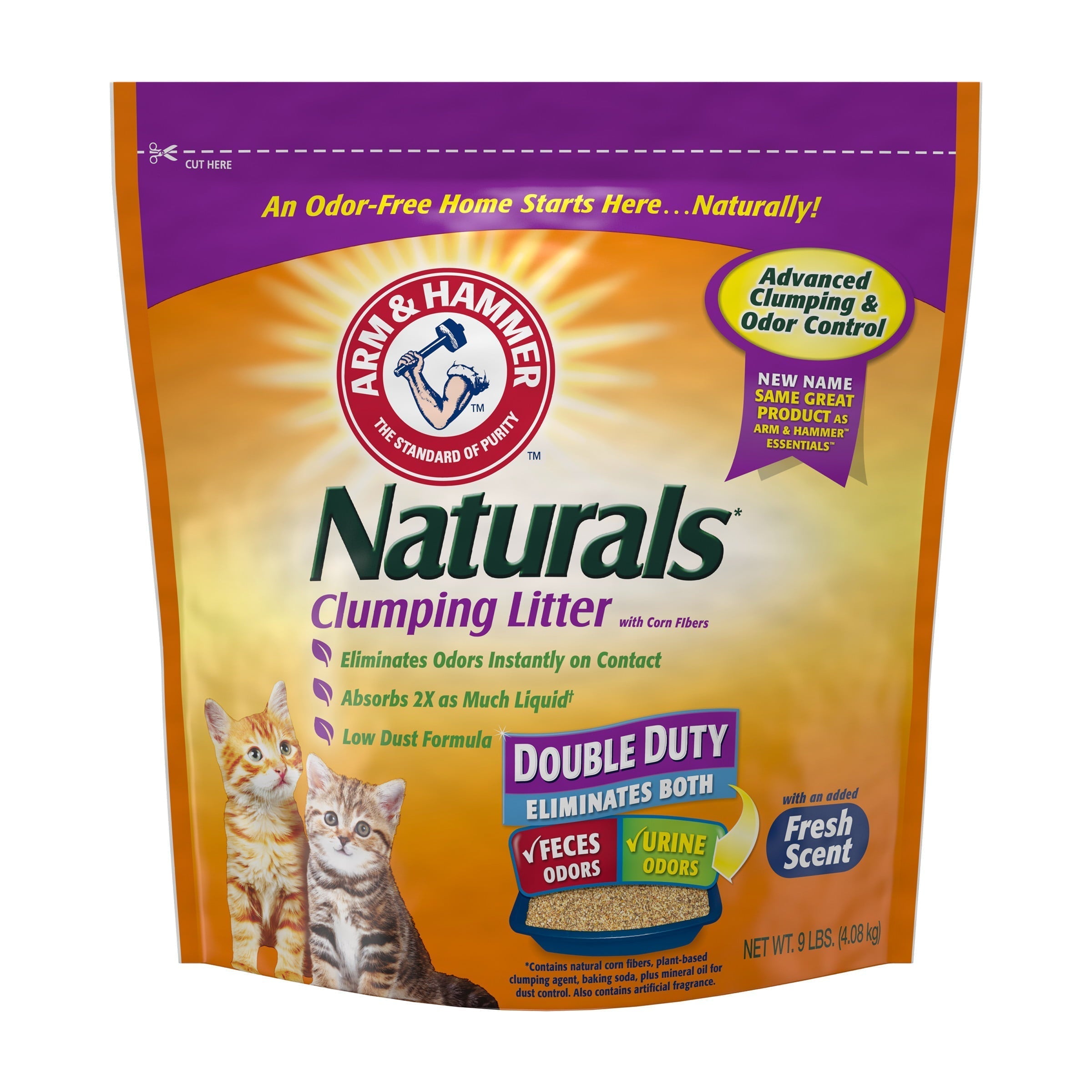Arm & Hammer Naturals Clumping Litter, Double Duty w/ Corn Fibers, 9lb - Arm & Hammer - Nimbus Distributors - wholesale and distributors in United States