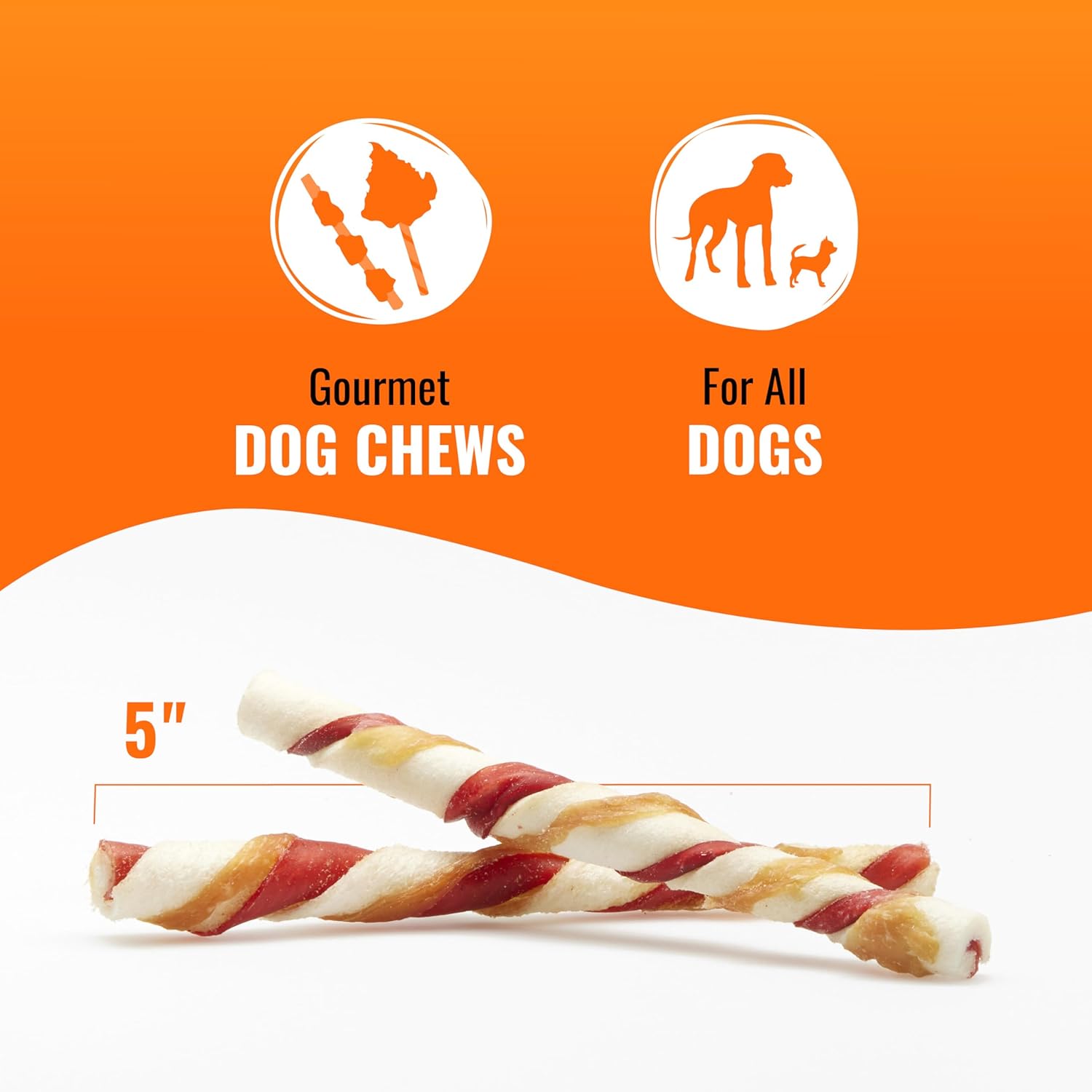Good'n'Fun Triple Flavor Twists, Dog Chew Sticks, Premium Chicken and Beef Hide Treats for Dogs, 70 Count - Good 'n' Fun - Nimbus Distributors - wholesale and distributors in United States