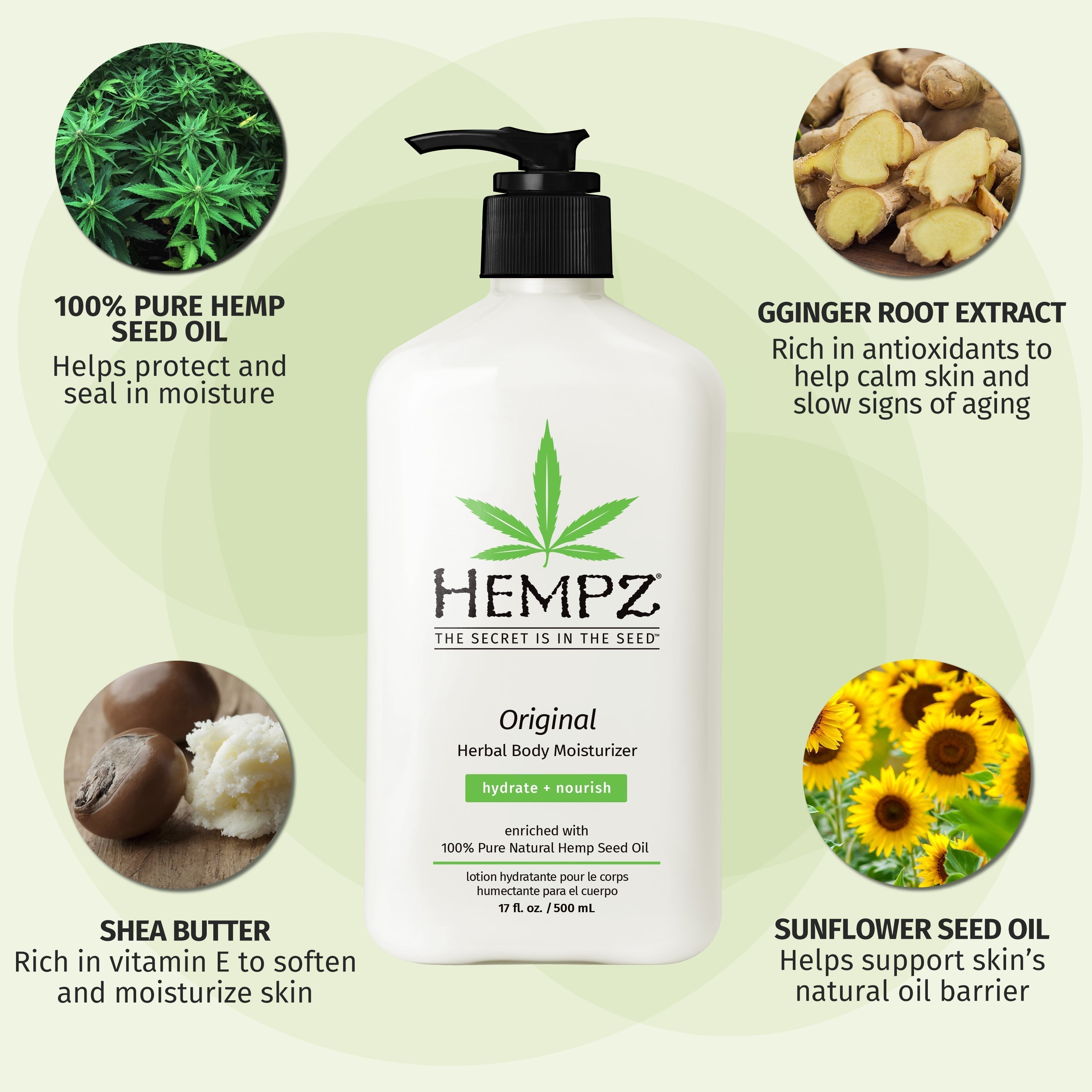 Hempz Original Herbal Moisturizer for Dry Skin, 17 fl oz - Hempz - Nimbus Distributors - wholesale and distributors in United States