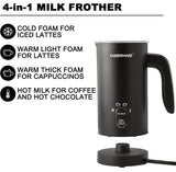 Farberware 10 oz Electric Milk Frother 4 in 1 Automatic Foam Maker , Black - Farberware - Nimbus Distributors - wholesale and distributors in United States