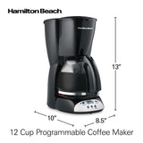 Hamilton Beach Programmable Coffee Maker, 12 Cups, Black, Model 49465R - Hamilton Beach - Nimbus Distributors - wholesale and distributors in United States