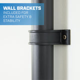 HART 5 Tier 18"x 36"x70.2" Ventilated Plastic Wall Shelf Unit, 750lb Capacity, Black HART Nimbus Distributors United States