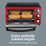 Hamilton Beach Toaster Oven, Red with Gray Accents, 31146 - Hamilton Beach - Nimbus Distributors - wholesale and distributors in United States