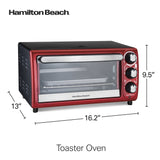 Hamilton Beach Toaster Oven, Red with Gray Accents, 31146 - Hamilton Beach - Nimbus Distributors - wholesale and distributors in United States