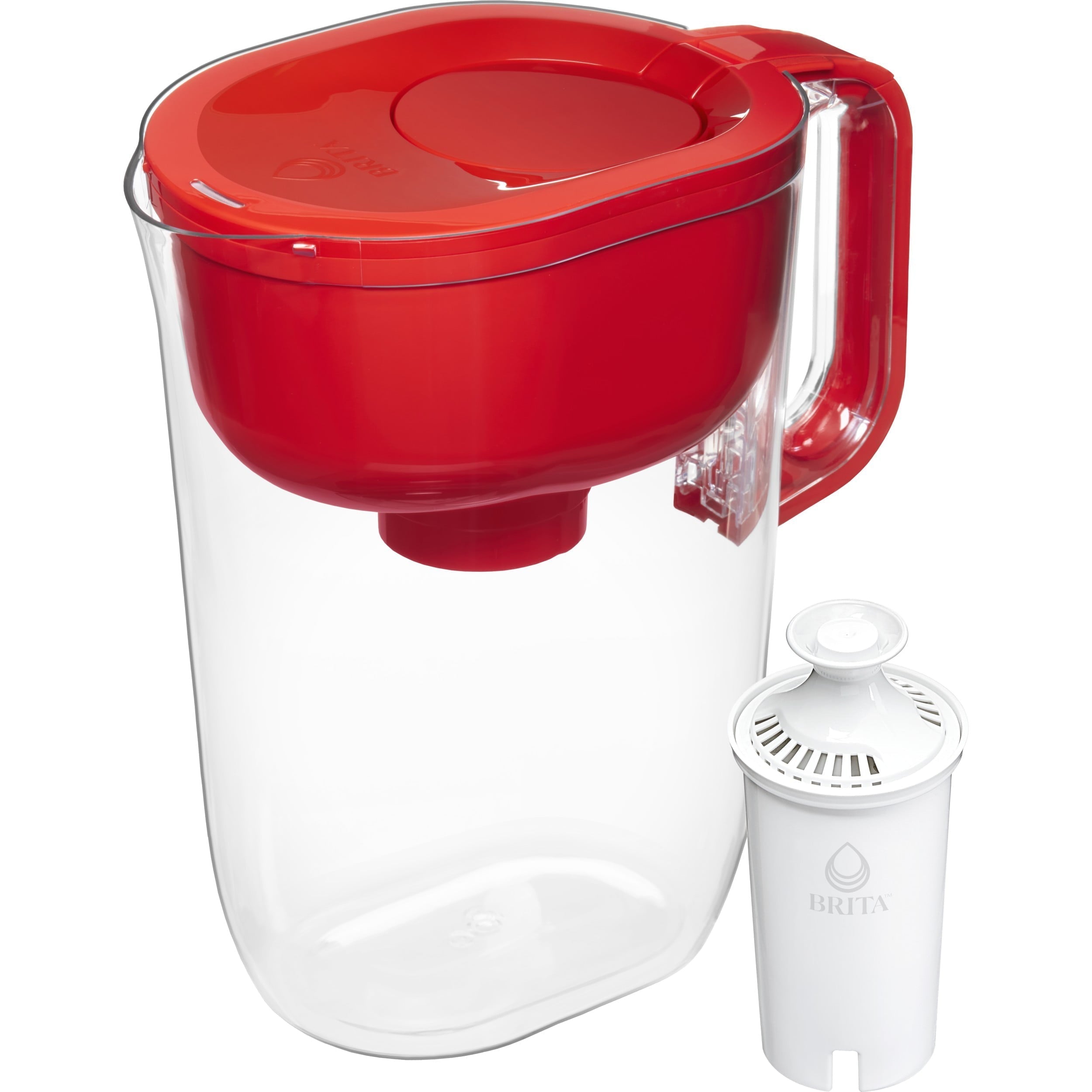 Brita Large 10 Cup Water Filter Pitcher with 1 Standard Filter, Made Without BPA, Huron, Red - Brita - Nimbus Distributors - wholesale and distributors in United States