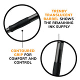 BIC Gel-ocity Retractable Gel Pens, 0.7 mm Medium Tip, Black, Pack of 24 - BIC - Nimbus Distributors - wholesale and distributors in United States