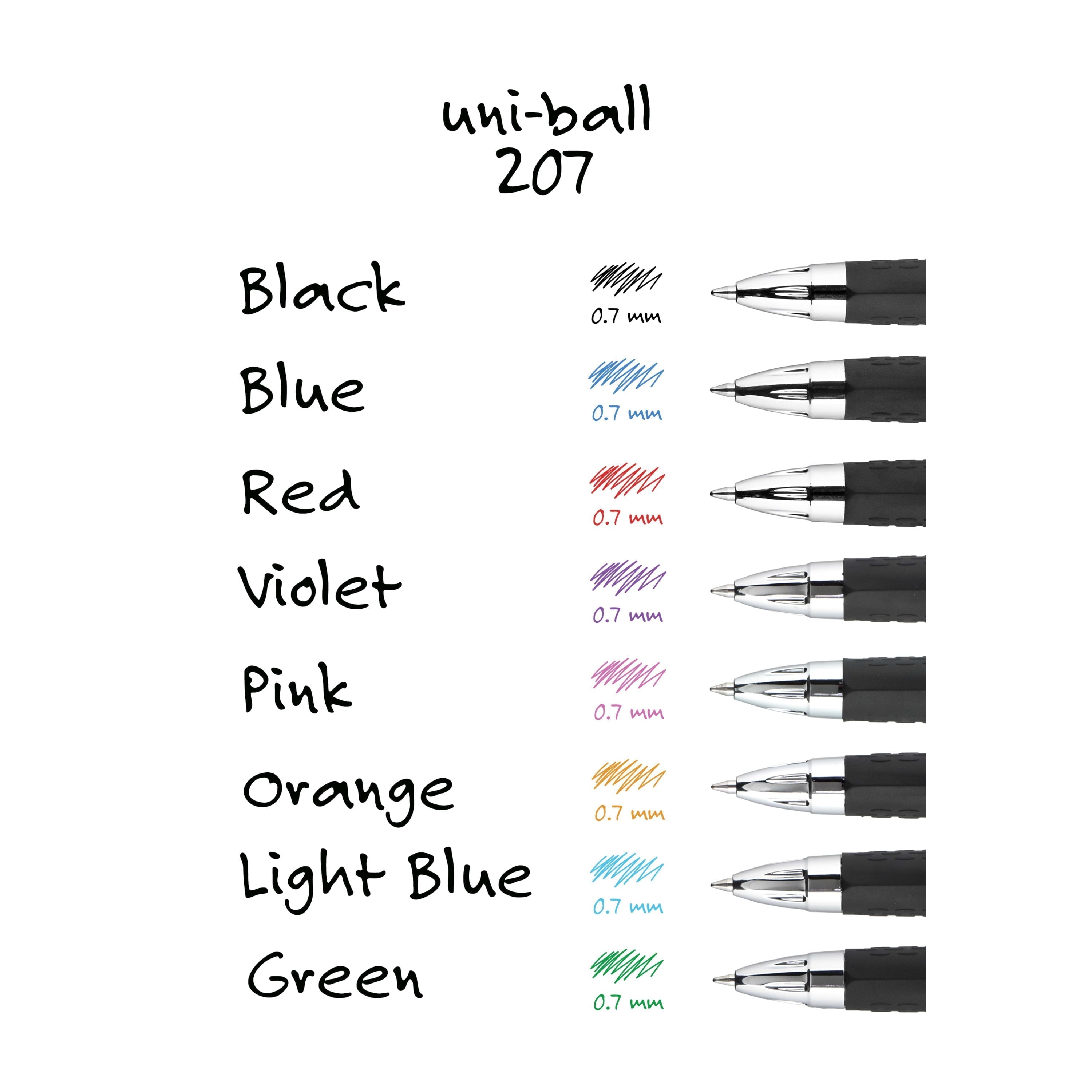 uniball 207 Retractable Gel Pen, Medium Point, 0.7 mm, Blue Ink, 12 Count - Uni-ball - Nimbus Distributors - wholesale and distributors in United States