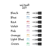 uniball 207 Retractable Gel Pen, Medium Point, 0.7 mm, Blue Ink, 12 Count - Uni-ball - Nimbus Distributors - wholesale and distributors in United States