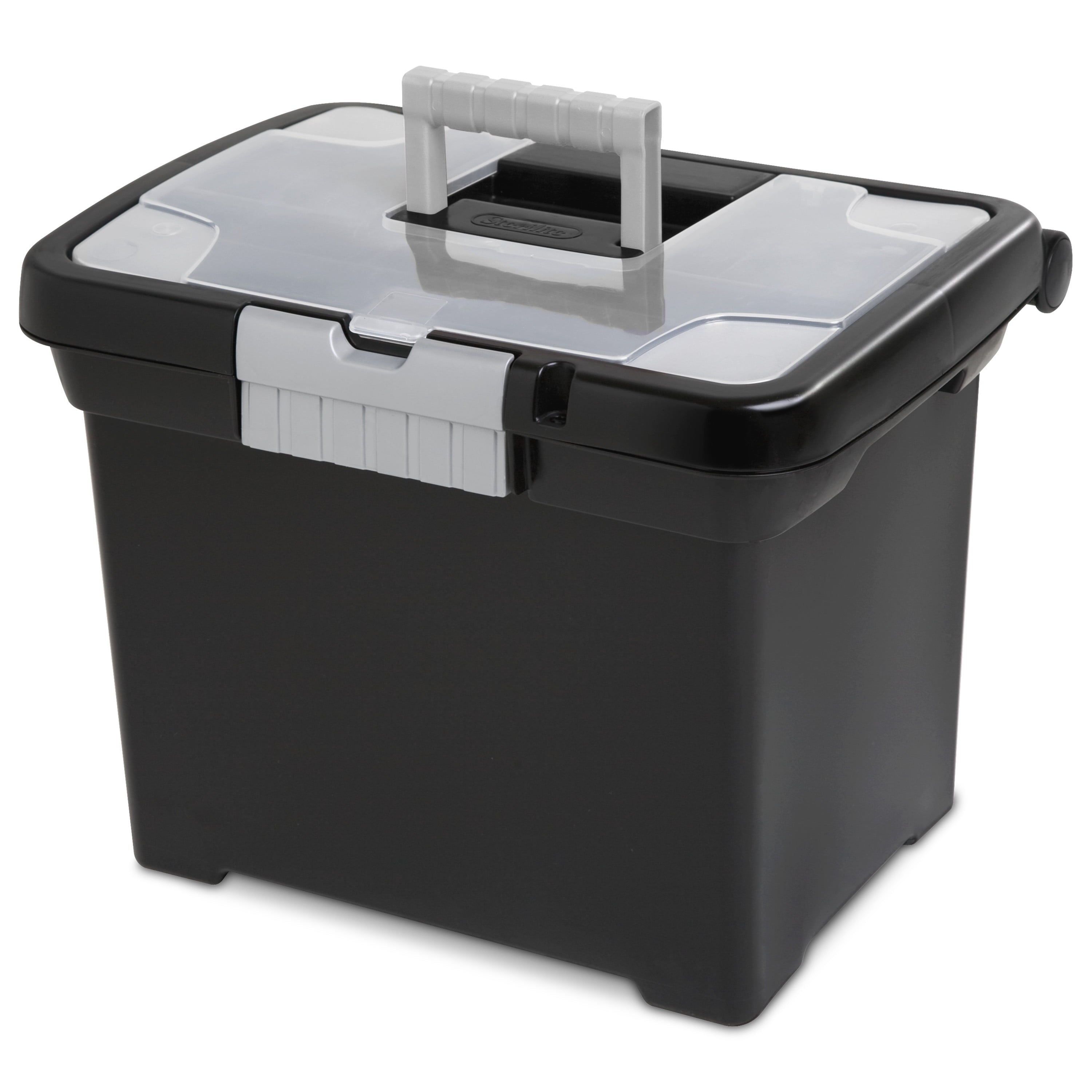 Sterilite Portable File Box, Plastic, Black - Sterilite - Nimbus Distributors - wholesale and distributors in United States
