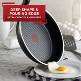 T-fal Cook & Strain Nonstick 2 Piece Fry Pan Cookware Set, 9.5 and 11 inch, Black, Dishwasher Safe - T-fal - Nimbus Distributors - wholesale and distributors in United States