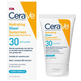 CeraVe Hydrating Sheer Sunscreen Lotion for Face & Body, SPF 30, 3 fl oz - CeraVe - Nimbus Distributors - wholesale and distributors in United States