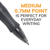 BIC Gel-ocity Retractable Gel Pens, 0.7 mm Medium Tip, Black, Pack of 24 - BIC - Nimbus Distributors - wholesale and distributors in United States