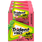 Trident Vibes SOUR PATCH KIDS Watermelon Sugar Free Gum, 6 Bottles of 40 Pieces (240 Total Pieces) - Trident - Nimbus Distributors - wholesale and distributors in United States