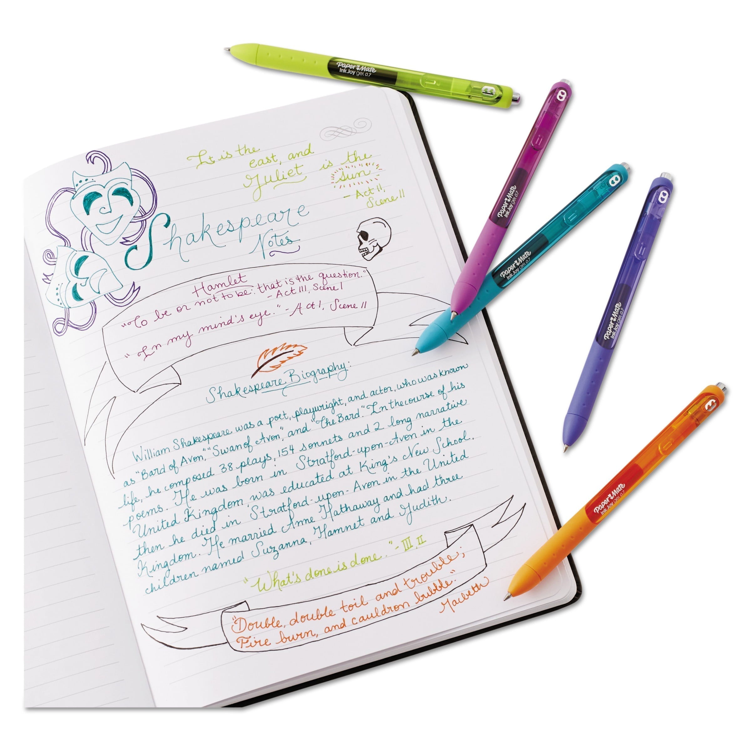 Paper Mate InkJoy Gel Retractable Pens, 0.7mm Medium Point, Blue Ink, 12 Count - Paper Mate - Nimbus Distributors - wholesale and distributors in United States