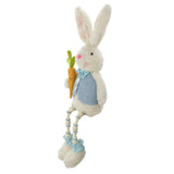 22" Blue and White Boy Bunny Rabbit with Dangling Bead Legs Spring Figure - Northlight - Nimbus Distributors - wholesale and distributors in United States