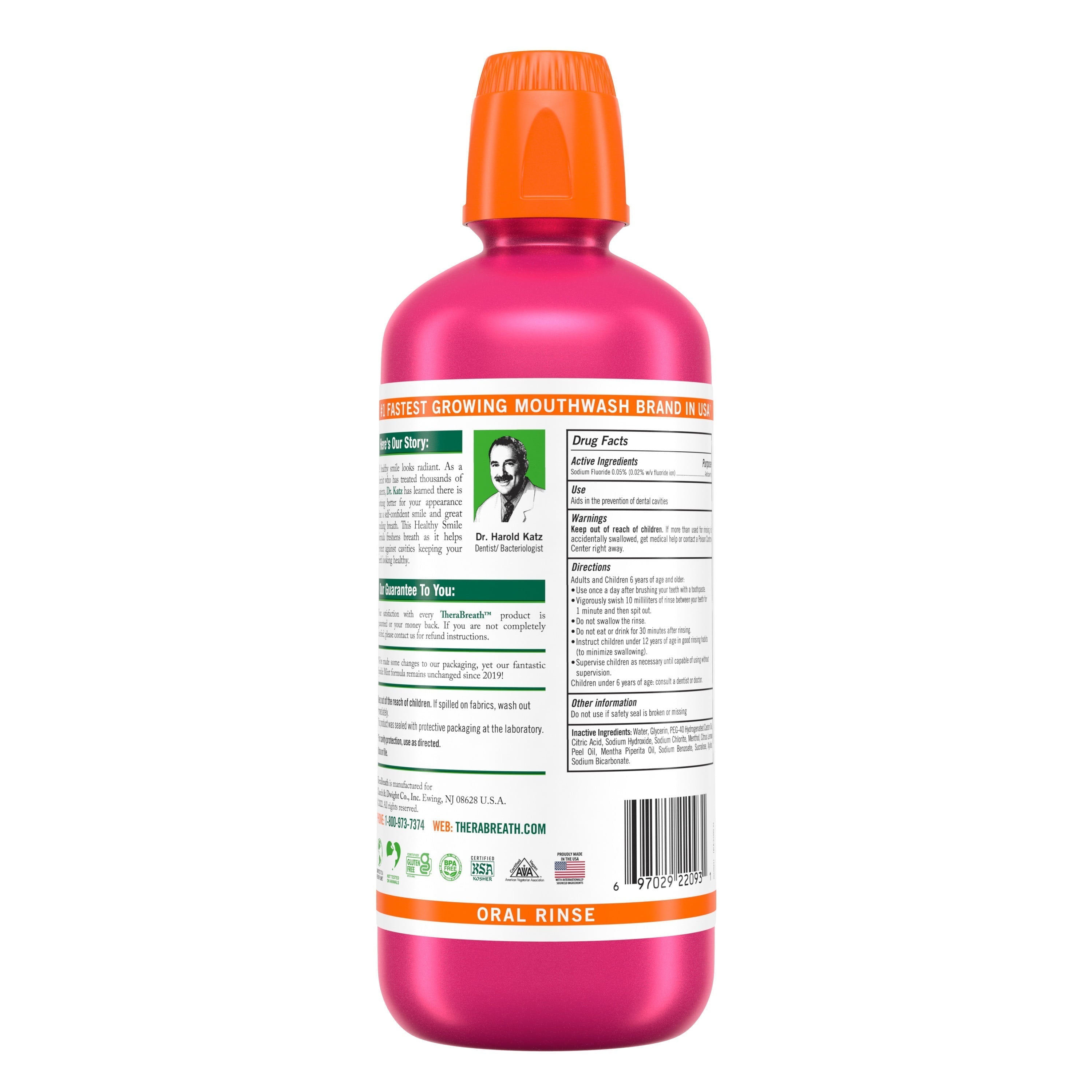 TheraBreath Healthy Smile Fluoride Mouthwash, Sparkle Mint, Anticavity, 1 Liter - TheraBreath - Nimbus Distributors - wholesale and distributors in United States