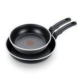 T-fal Cook & Strain Nonstick 2 Piece Fry Pan Cookware Set, 9.5 and 11 inch, Black, Dishwasher Safe - T-fal - Nimbus Distributors - wholesale and distributors in United States