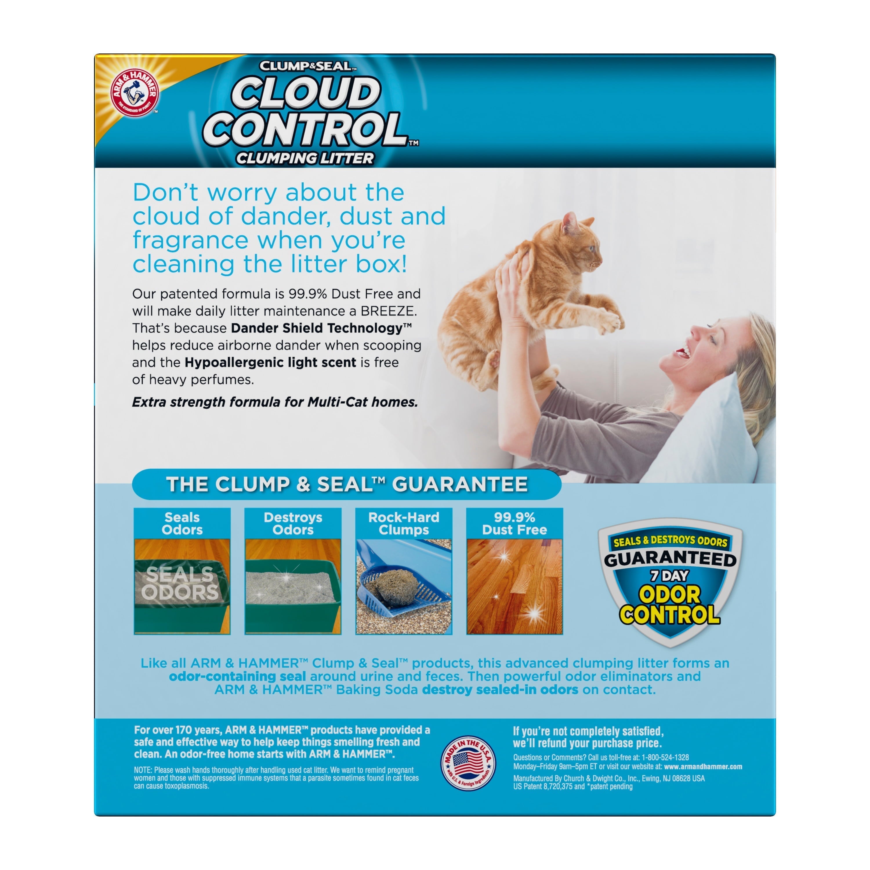 Arm Hammer Cloud Control Multi-Cat Clumping Cat Litter with Hypoallergenic Light Scent, 28lb - Arm & Hammer - Nimbus Distributors - wholesale and distributors in United States