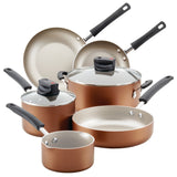Farberware Easy Clean Steam Vent Cookware Nonstick Pots and Pans Set, 14-Piece, Copper - Farberware - Nimbus Distributors - wholesale and distributors in United States