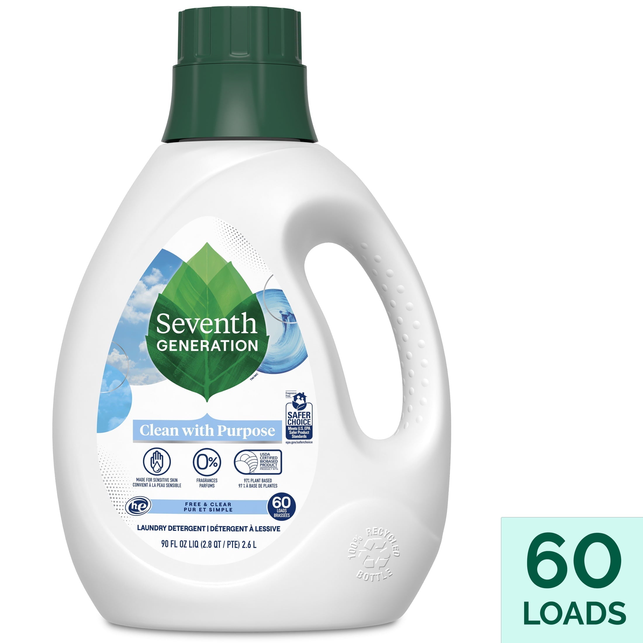Seventh Generation Free & Clear Liquid Laundry Detergent 90 oz, 1 Count - Seventh Generation - Nimbus Distributors - wholesale and distributors in United States