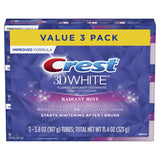 Crest 3D White Radiant Mint, Teeth Whitening Toothpaste, 3.8 oz, Pack of 3 - Crest - Nimbus Distributors - wholesale and distributors in United States