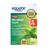 Equate Coated Nicotine Polacrilex Gum 4 mg, Mint Flavor, 100 Count - Equate - Nimbus Distributors - wholesale and distributors in United States