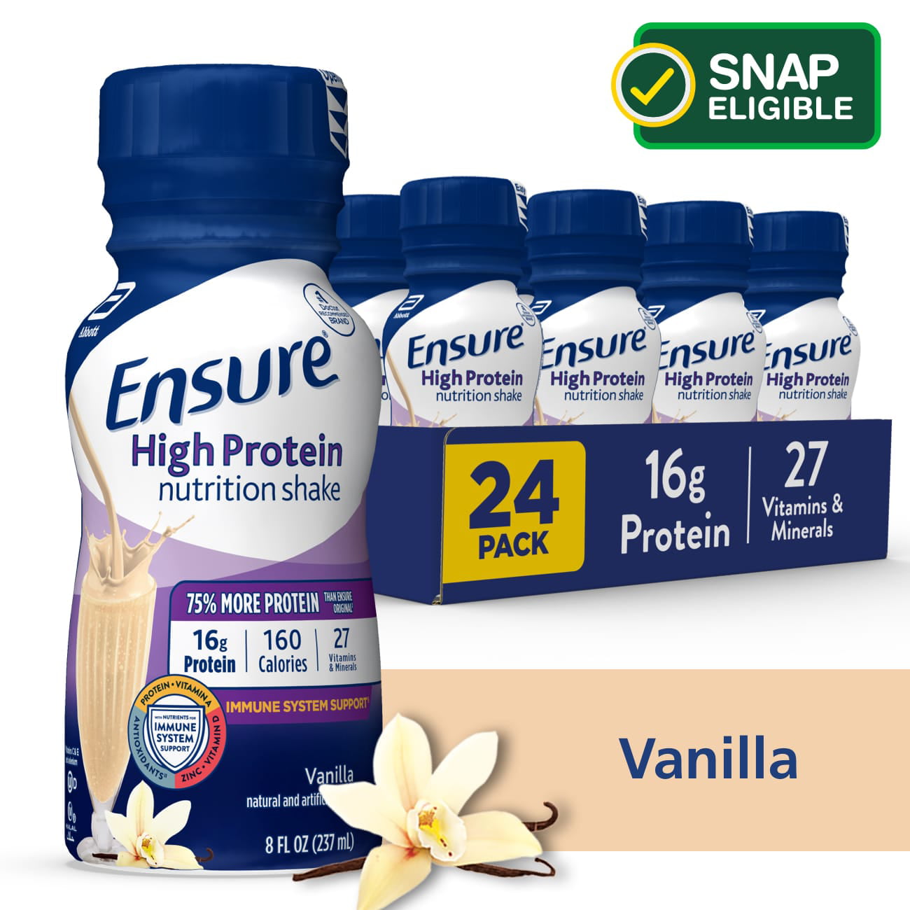 Ensure Active High Protein Vanilla Nutrition Shake, 8 Ounce -- 24 per case, Trana Fat - Ensure - Nimbus Distributors - wholesale and distributors in United States