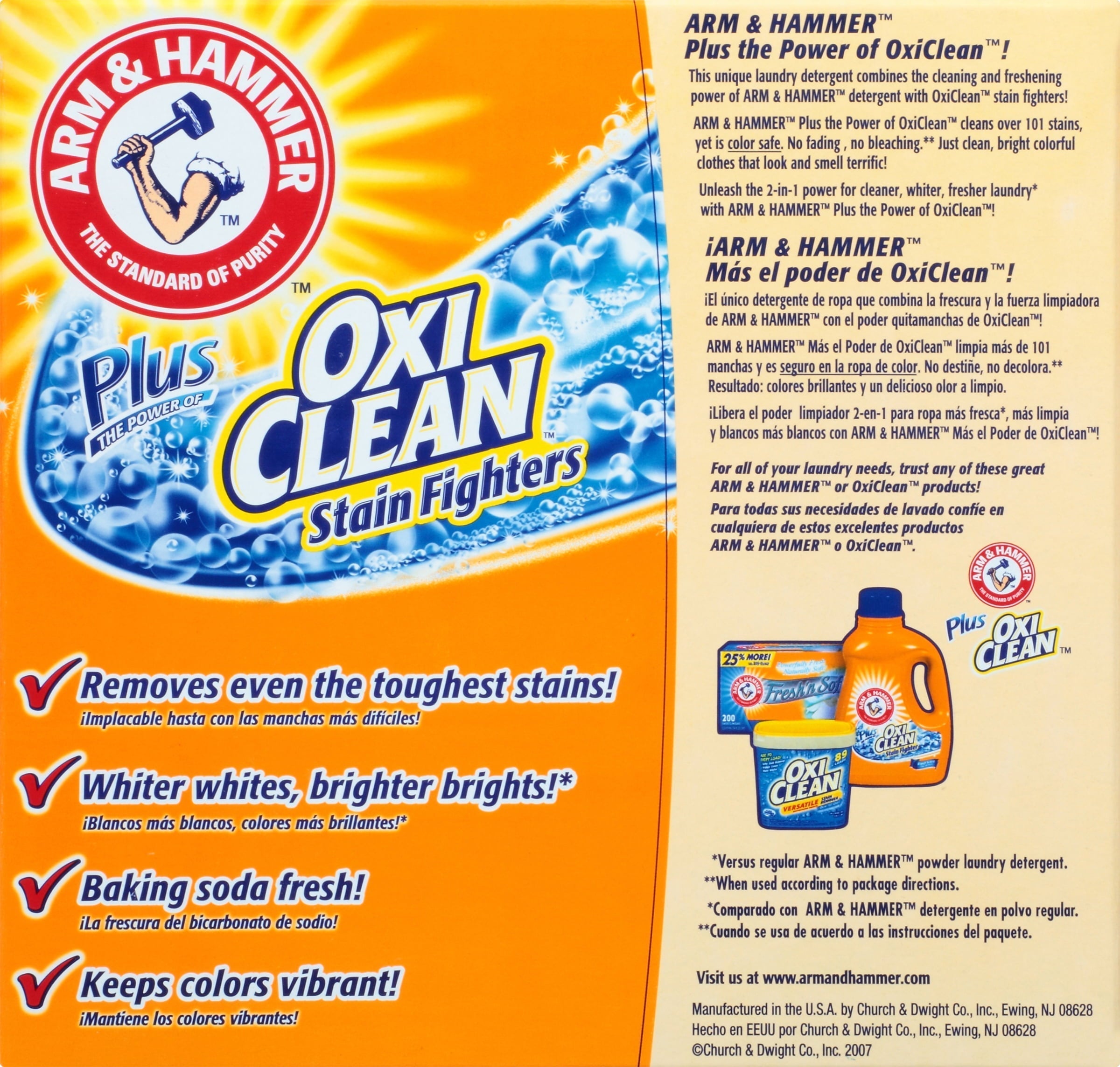 Arm Hammer Plus OxiClean Powder Laundry Detergent, Fresh Scent, 115 Loads - Arm & Hammer - Nimbus Distributors - wholesale and distributors in United States
