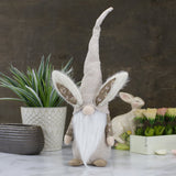 20" Beige Floral Standing Easter and Spring Gnome Figure with Bunny Ears - Northlight - Nimbus Distributors - wholesale and distributors in United States