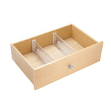 iDesign Linus BPA-Free Plastic Set of 2 Adjustable Drawer Cabinet Organizer, Clear