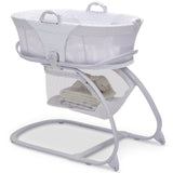 Little Folks by Delta Children 2-in-1 Moses Basket Bedside Bassinet Sleeper by Delta Children - Portable Baby Crib with Wheels and Removable Moses Basket, White - Delta - Nimbus Distributors - wholesale and distributors in United States